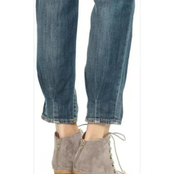 R13 Women's Boyfriend Low Rise Jeans in Faded Blue, Size 24 - Picture 3 of 10